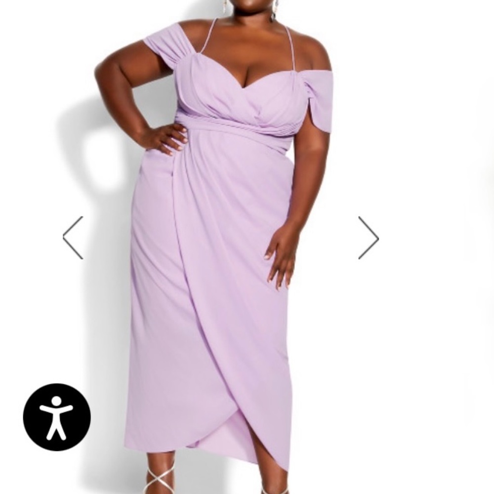 City Chic chiffon spring Prom/wedding guest dress